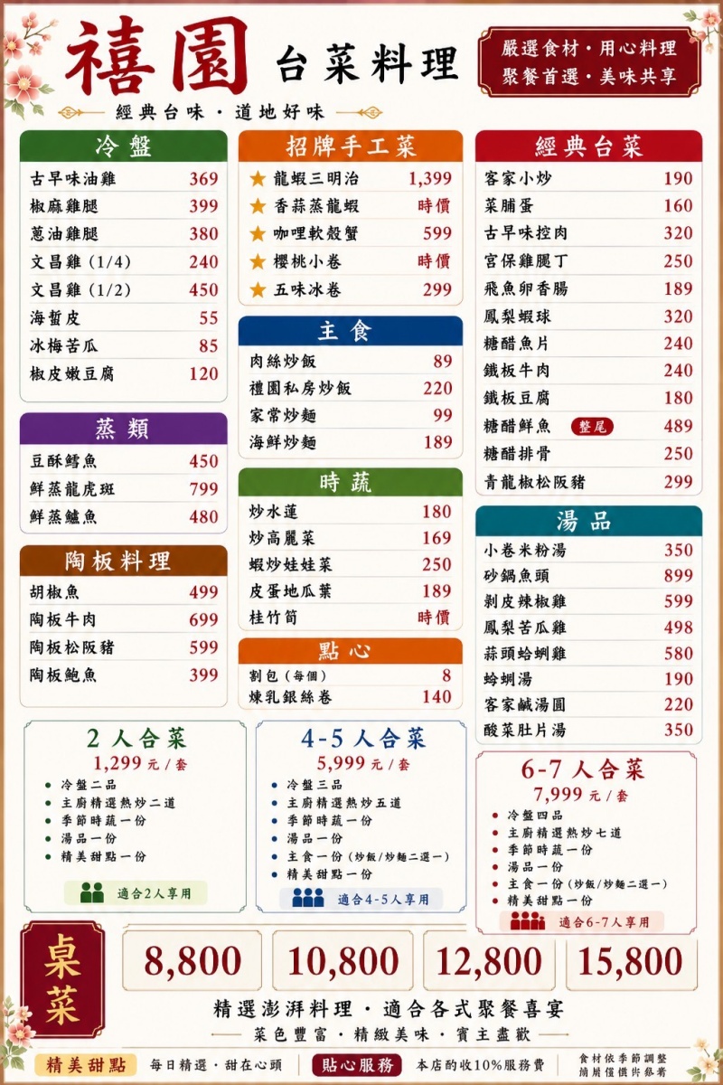 桃園青埔餐廳|禧園台菜料理~外帶9折優惠,桌菜6000元起,88節訂位享95折的優惠 - 第8張圖 桃園青埔餐廳|禧園台菜料理~外帶9折優惠,桌菜6000元起,88節訂位享95折的優惠