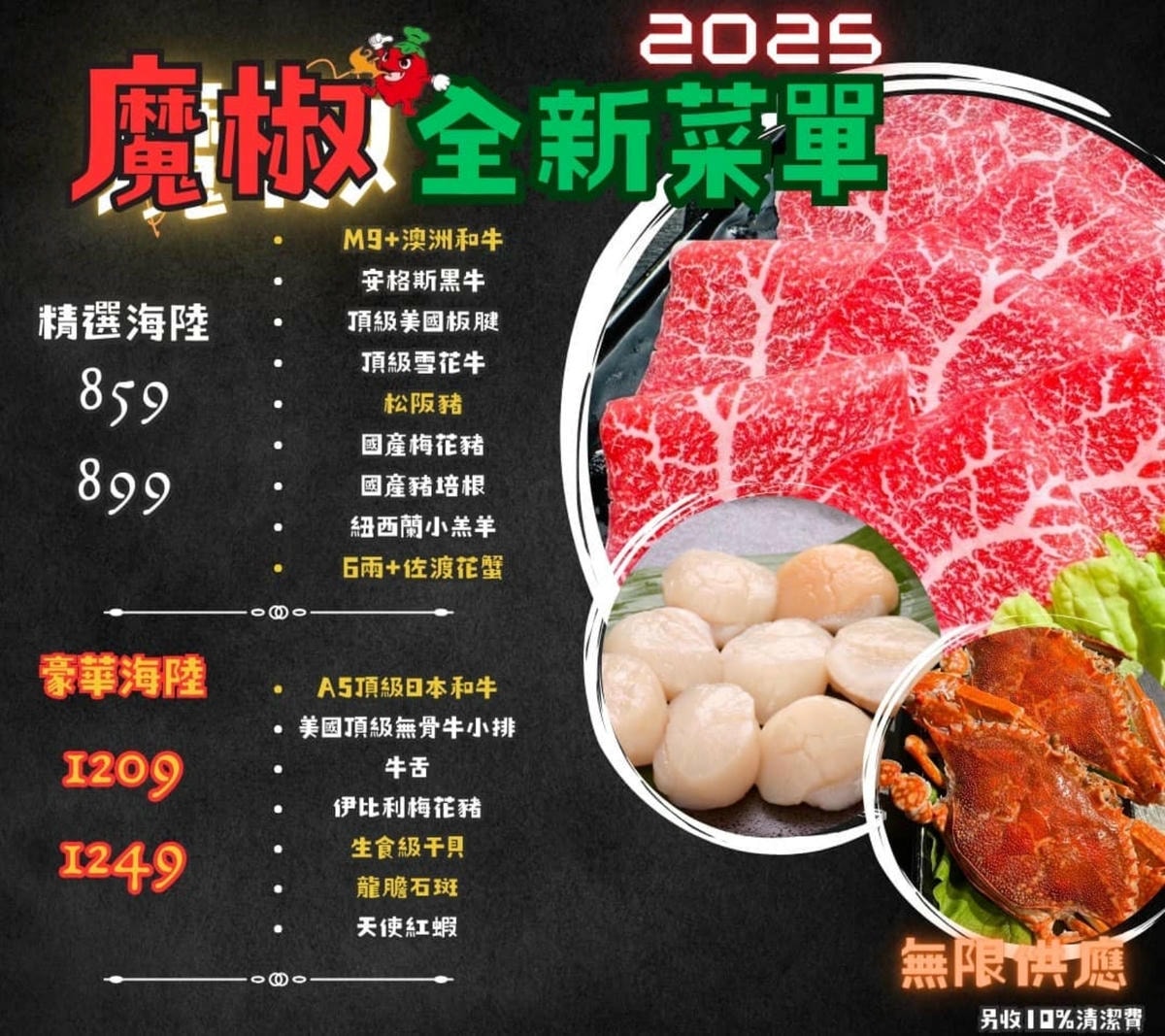 龜山林口火鍋吃到飽｜魔椒頂級鴛鴦鍋林口總店～吃到飽的價格、單
